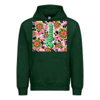 Forest Green mama with hippie daisies Urban Hoodie - TumblerDesignByShophia