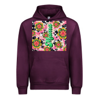 Mauve Wine mama with hippie daisies Urban Hoodie - TumblerDesignByShophia