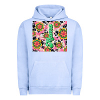 Pigment Grape Ice mama with hippie daisies Urban Hoodie - TumblerDesignByShophia