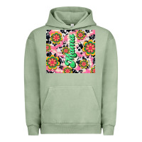 Pigment Oil Green mama with hippie daisies Urban Hoodie - TumblerDesignByShophia