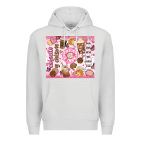 Dove Grey cafecito y chisme Premium Hoodie - JahusDesignShop