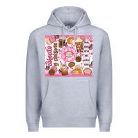 Heather Grey cafecito y chisme Premium Hoodie - JahusDesignShop