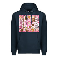 Navy cafecito y chisme Premium Hoodie - JahusDesignShop