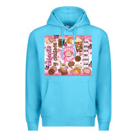 Ocean Blue cafecito y chisme Premium Hoodie - JahusDesignShop