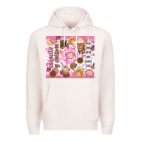 Pale Pink cafecito y chisme Premium Hoodie - JahusDesignShop