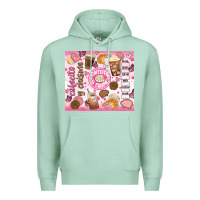 Seafoam cafecito y chisme Premium Hoodie - JahusDesignShop
