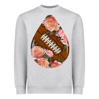 Heather Grey american football and western roses teardrop Heavyweight Sweatshirt - BundleAndBundleShop