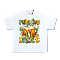 White feeling lucky Urban Heavy Tee - Artiststas