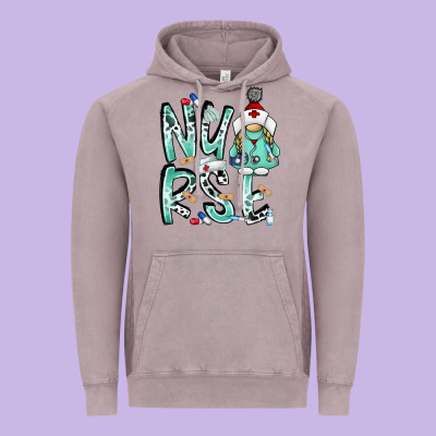 Nurse Vintage Hoodie Designed By Racoondesign