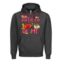 Charcoal Heather my teacher survived 100 days of me Zipper Hoodie - MaliasSmallBusiness