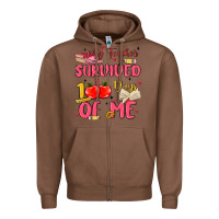 Chestnut my teacher survived 100 days of me Zipper Hoodie - MaliasSmallBusiness