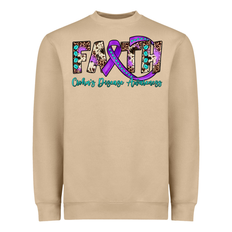 Faith Crohn's Disease Awareness Heavyweight Sweatshirt by JahusDesignShop | Teevron