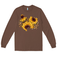 Chestnut sunflower leopard patch Long Sleeve Tee - AdoDesignShop