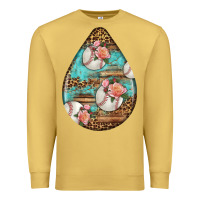 Antique Gold american football and western roses teardrop Premium Sweatshirt - BundleAndBundleShop