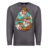Charcoal Heather american football and western roses teardrop Premium Sweatshirt - BundleAndBundleShop