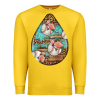 Lemon american football and western roses teardrop Premium Sweatshirt - BundleAndBundleShop