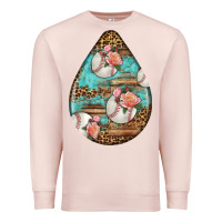 Pale Pink american football and western roses teardrop Premium Sweatshirt - BundleAndBundleShop
