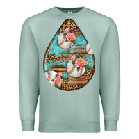 Seafoam american football and western roses teardrop Premium Sweatshirt - BundleAndBundleShop