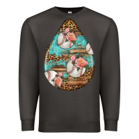 Smoke american football and western roses teardrop Premium Sweatshirt - BundleAndBundleShop