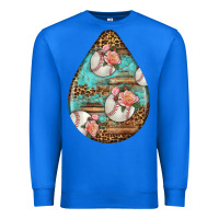 True Royal american football and western roses teardrop Premium Sweatshirt - BundleAndBundleShop
