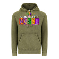 Vintage Olive nurse mardi gras Vintage Hoodie - RacoonDesign