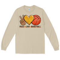 Mushroom peace love basketball Long Sleeve Tee - AdoDesignShop