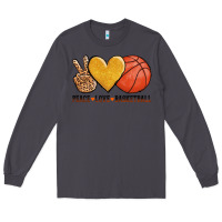 Smoke peace love basketball Long Sleeve Tee - AdoDesignShop