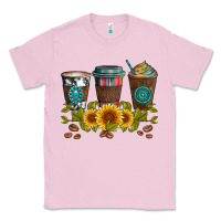 Bubblegum Pink coffee group and sunflowers Classic Tee - Artiststas