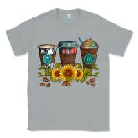 Heather Grey coffee group and sunflowers Classic Tee - Artiststas
