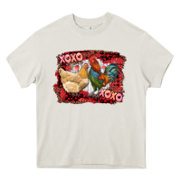 Xoxo Rooster And Chicken Heavy Core Tee | Teevron