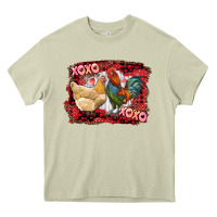 Mossy xoxo rooster and chicken Heavy Core Tee - RanaPortraitStore