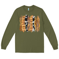 Army Green western brushstrokes Long Sleeve Tee - AdoDesignShop