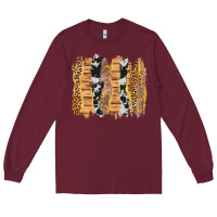 Burgundy western brushstrokes Long Sleeve Tee - AdoDesignShop