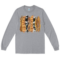 Heather Grey western brushstrokes Long Sleeve Tee - AdoDesignShop