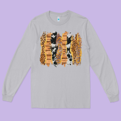 Western Brushstrokes Long Sleeve Tee Designed By Adodesignshop