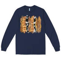 Navy western brushstrokes Long Sleeve Tee - AdoDesignShop