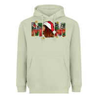 Matcha Western Mom With Woman In Santa Hat Heavyweight Hoodie - BundleAndBundleShop