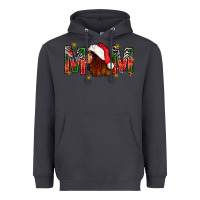 Smoke Western Mom With Woman In Santa Hat Heavyweight Hoodie - BundleAndBundleShop