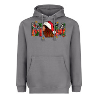 Western Mom With Woman In Santa Hat Heavyweight Hoodie | Teevron