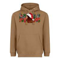 Toasted Coconut Western Mom With Woman In Santa Hat Heavyweight Hoodie - BundleAndBundleShop