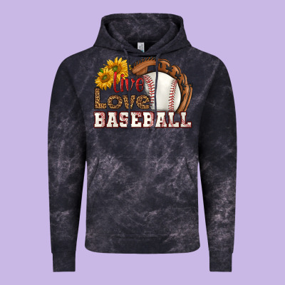 Live Love Baseball Vintage Hoodie Designed By Hra Design Shop