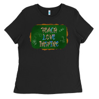 Black teach love inspire chalkboard Ladies Tee - AdoDesignShop