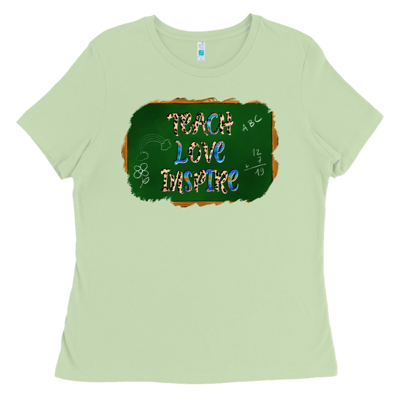 Teach Love Inspire Chalkboard Ladies Tee by AdoDesignShop | Teevron