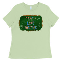 Matcha teach love inspire chalkboard Ladies Tee - AdoDesignShop