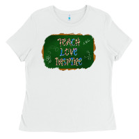 White teach love inspire chalkboard Ladies Tee - AdoDesignShop