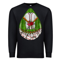 Black baseball and western roses teardrop  2 Premium Sweatshirt - BundleAndBundleShop