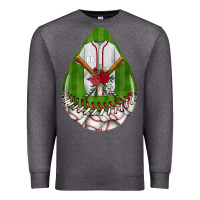 Charcoal Heather baseball and western roses teardrop  2 Premium Sweatshirt - BundleAndBundleShop