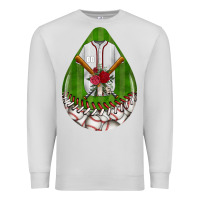 Dove Grey baseball and western roses teardrop  2 Premium Sweatshirt - BundleAndBundleShop
