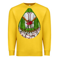 Lemon baseball and western roses teardrop  2 Premium Sweatshirt - BundleAndBundleShop