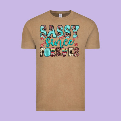 Sassy Since Forever Vintage Tee Designed By Jahusdesignshop
